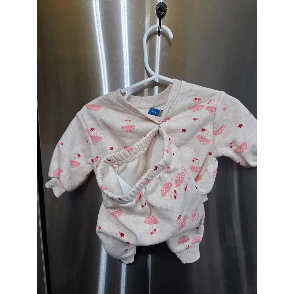 Cream Mushroom Sweatsuit - Old Navy - 0-3mo